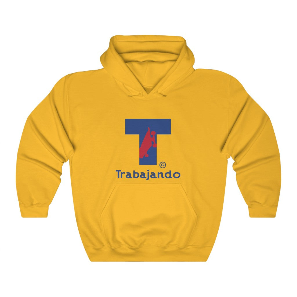 Trabajando T Logo Gold Hoodie - Trabajando Skate Apparel
