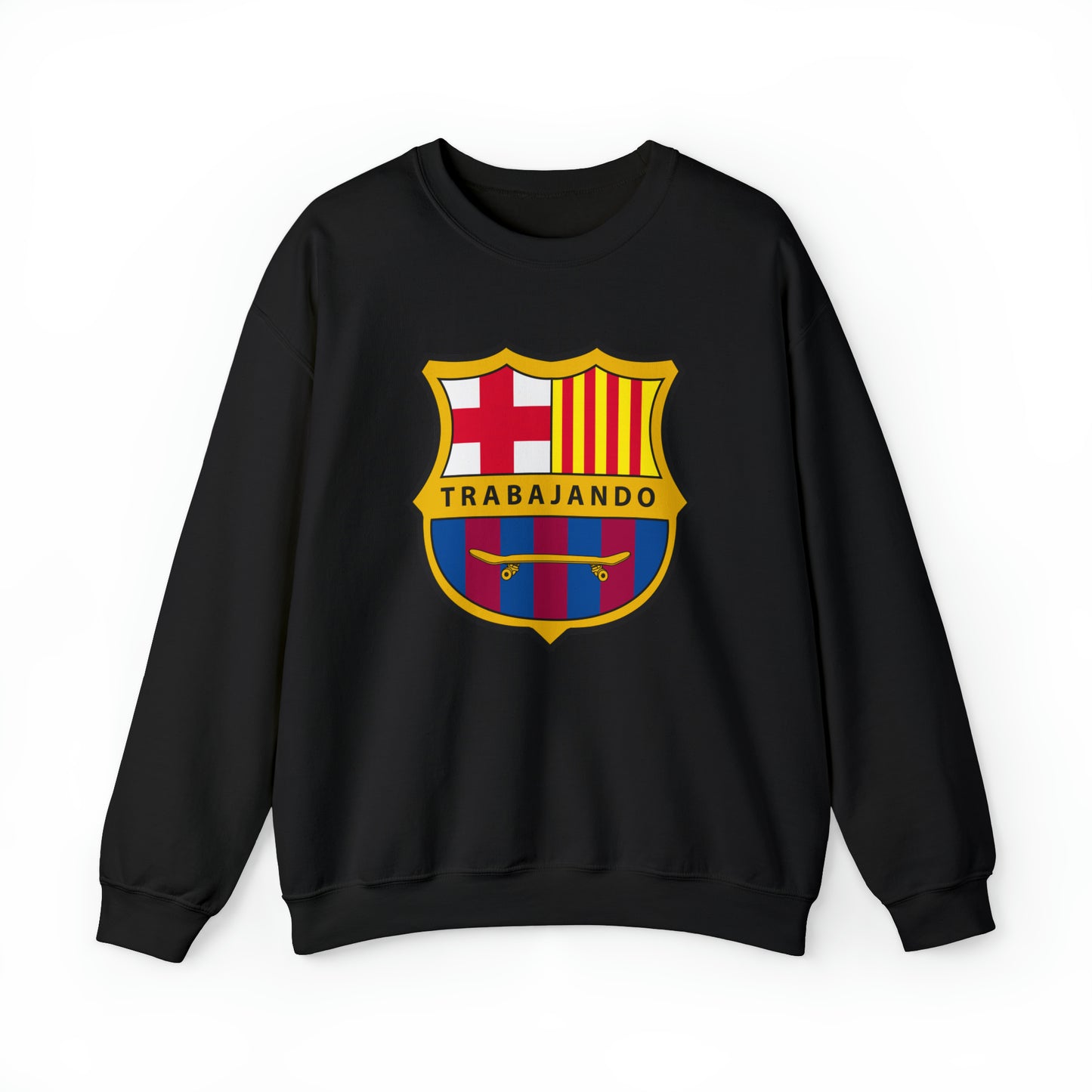 Trabajando Barcelona Black Crew Neck Shirt - Trabajando Skate Apparel