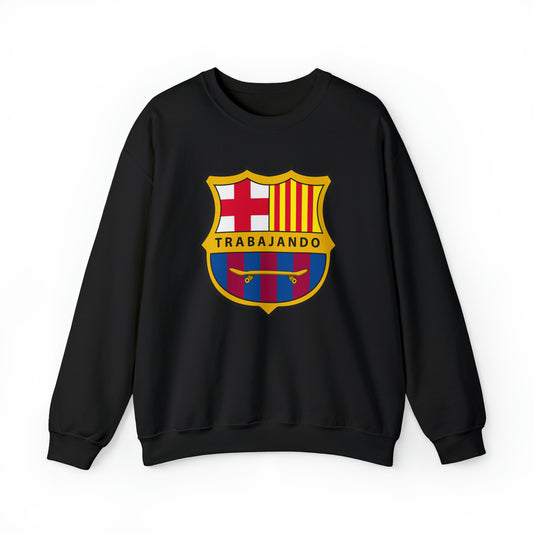 Trabajando Barcelona Black Crew Neck Shirt - Trabajando Skate Apparel