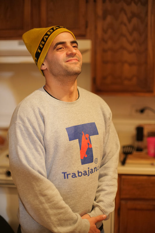 Trabajando "Construction" Yellow Jacquard & Embroidered Beanie - Trabajando Skate Apparel