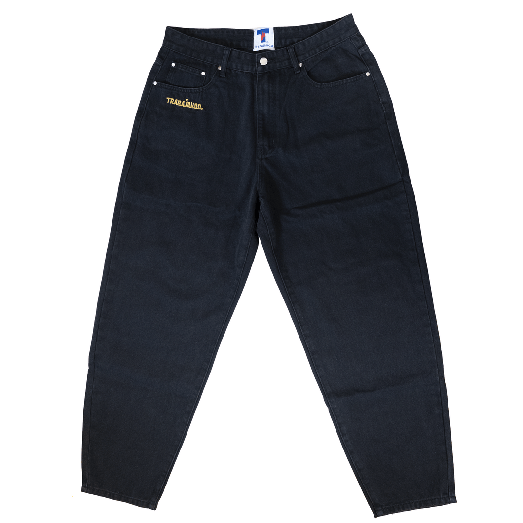 Trabajando Baggy Jeans Washed Black