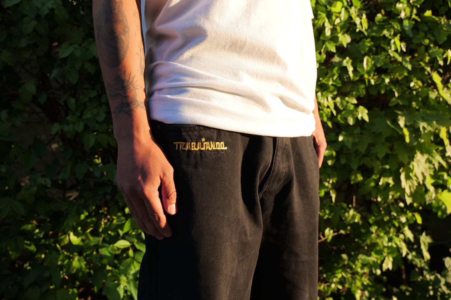 Trabajando Baggy Jeans Washed Black - Trabajando Skate Apparel
