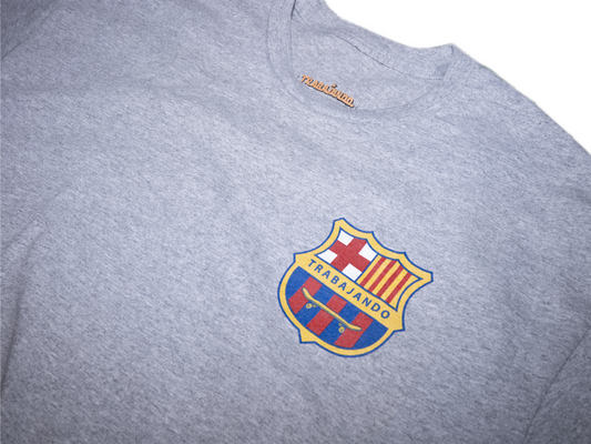 Barcelona Sport Grey Tee - Trabajando Skate Apparel