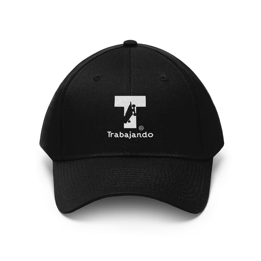 T Logo Black Twill Cap - Trabajando Skate Apparel