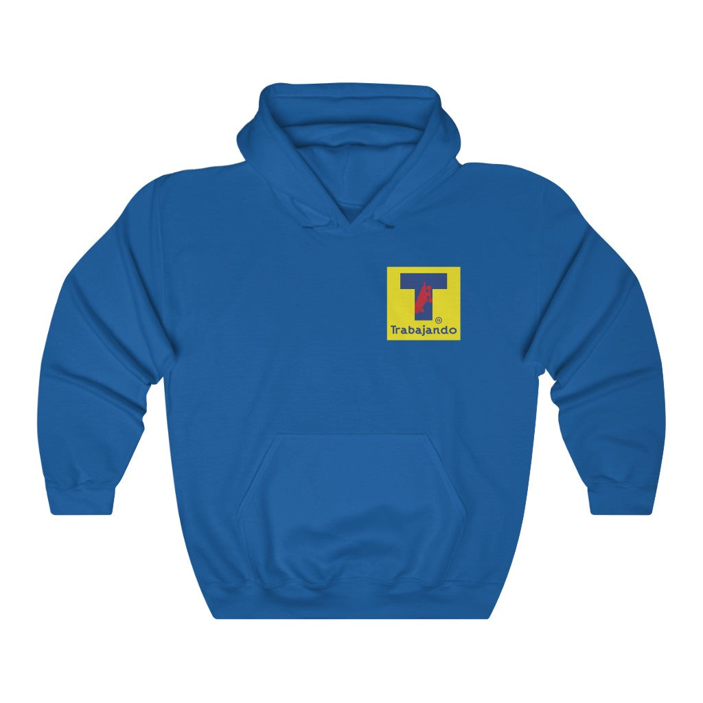 Trabajando T Logo Royal Blue Hoodie - Trabajando Skate Apparel