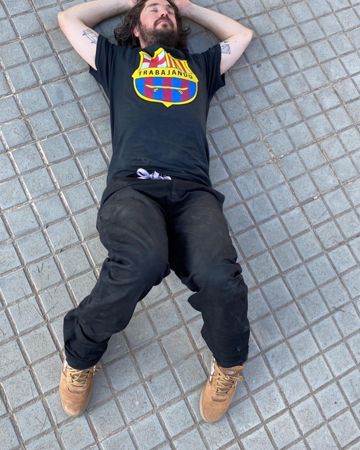 Barcelona Black Tee - Trabajando Skate Apparel